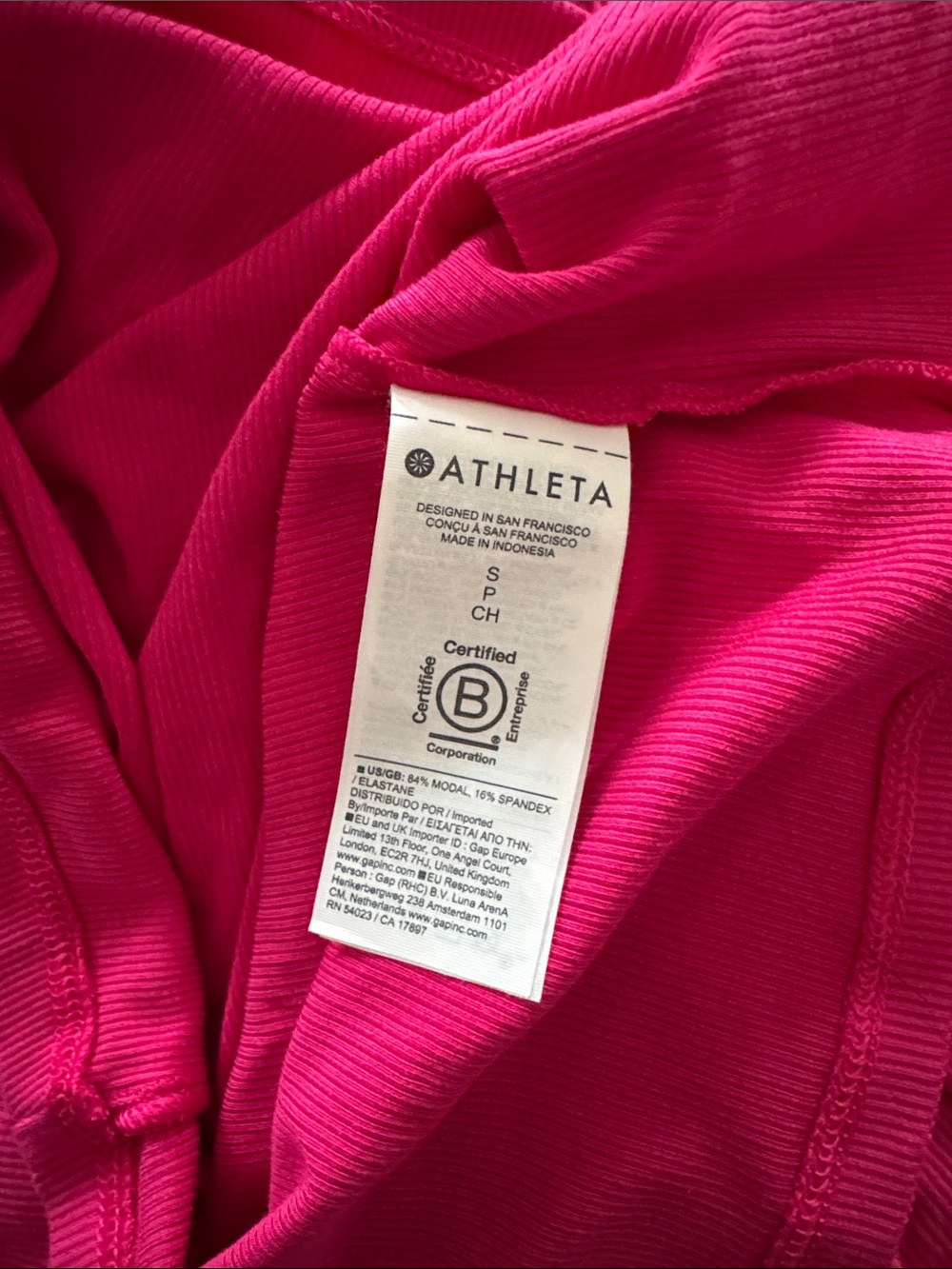 Athleta Signature Rib Top Dahlia - Picture 2 of 2